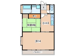 ロイヤルヒルズ石室　２の物件間取画像